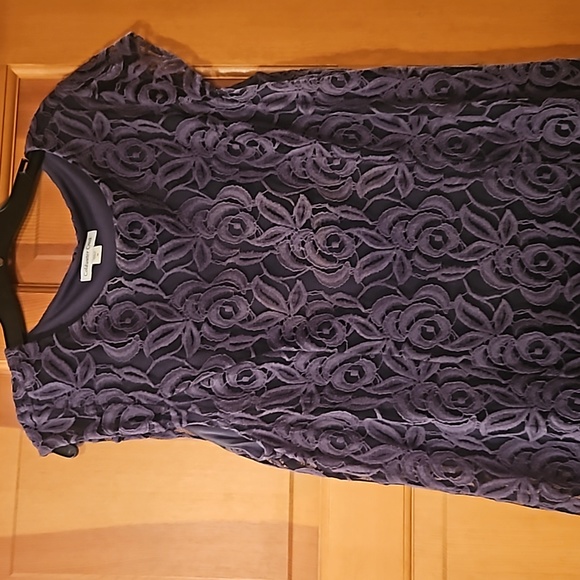 Coldwater Creek Dresses & Skirts - Pewter Lace Sheath Dress